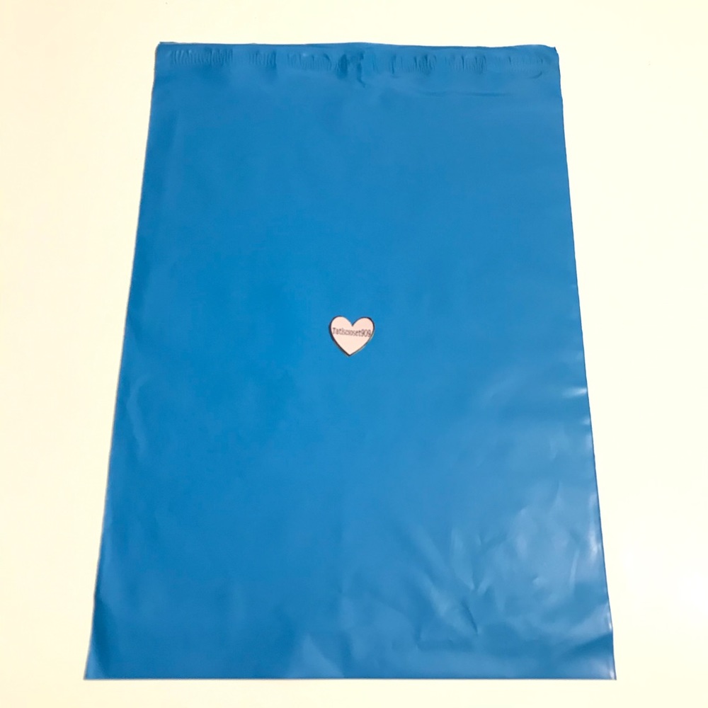 20 solid blue poly mailers size 10x13